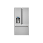 Cafe CYE22UP2MS1 36" Smart Freestanding Counter Depth French Door Refrigerator with 22.2 cu. ft. Total Capacity, Wi-Fi, External Water Dispenser, Ice Maker, Energy Star, ADA Compliant, in Stainless Steel