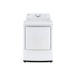 LG DLE6100M 27" Electric Dryer with 7.3 cu. ft. Capacity, Rear Control, Sensor Dry,  (White)