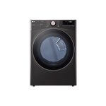 LG DLEX4000B 27" Front Load Electric Steam Vented Dryer with 7.4 cu. ft. Capacity, Smart Wi-Fi Enabled, 12 Dryer Programs, Adjustable Legs, ThinQ Care™, SmartDiagnosis™ (Black Steel)