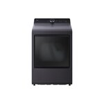 LG DLEX8600BE 27" Electric Dryer with 7.3 cu. ft. Capacity, Rear Control, EasyLoad Door, AI Sensing and TurboSteam, in Matte Black