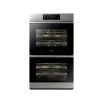 Dacor DOB30M977DS 30" Smart Electric Double Wall Oven with 9.6 Cu. Ft. Oven Capacity, Dual Four-Part Dual Pure Convection, Convection Roast, Steam Bake, SoftShut Oven Doors in Silver Stainless Steel