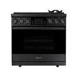 Dacor DOP36C86DLM 36" Smart Dual Fuel Range with 6 Burners, 4.8 cu. ft. Oven Capacity, Steam Assist Oven, Dual Four Part Pure Convection, Simmersear Brass Burners, in Graphite Stainless Steel