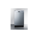 Summit DW18SS4ADA 18" Built In Dishwasher with 8 Place Settings, ADA Compliant, Energy Star, Digital Touch Controls, Stainless Steel Interior, Adjustable Smart Fold Shelf, Time Delay, in Stainless Steel