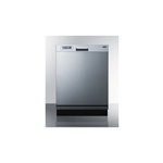 Summit DW2435SS 24" Built-In Dishwasher with 12 Place Settings, Energy Star Certified, Digital Touch Control, Front Control, Stainless Steel Interior and Adjustable Smart Fold in Stainless Steel