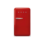 Smeg FAB10URRD3 22" 50's Retro Style Compact Refrigerator with 4.3 cu. ft. Total Capacity, Freezer Compartment, LED Lighting, Adjustable Glass Shelf, Crisper Drawer (Red)