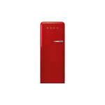 Smeg FAB28ULRD3 24" 50's Retro Style Refrigerator with 9.92 cu. ft. Total Capacity, LED Lighting, Adjustable Glass Shelves and Automatic Defrost (Red)