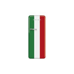 Smeg FAB28URDIT3 24" 50's Retro Style Refrigerator with 9.92 cu. ft. Total Capacity, LED Lighting, Adjustable Glass Shelves and Automatic Defrost  (Italian Flag)