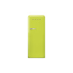 Smeg FAB28URLI3 24" 50's Retro Style Refrigerator with 9.92 cu. ft. Total Capacity, LED Lighting, Adjustable Glass Shelves and Automatic Defrost  (Lime Green)