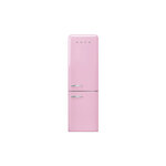 Smeg FAB32URPK3 24" 50's Retro Style Bottom Freezer Refrigerator with 11.69 cu. ft. Capacity, Multiflow Cooling System, Crisper on Telescopic Guides, LED Lighting (Pink, Right Hinge)