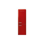 Smeg FAB32URRD3 24" 50's Retro Style Bottom Freezer Refrigerator with 11.69 cu. ft. Capacity, Multiflow Cooling System, Crisper on Telescopic Guides, LED Lighting (Red, Right Hinge)