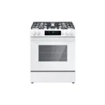 Frigidaire FCFG3062AW 30" Gas Range with Steam Clean, 5 Burners, 5.1 cu. ft. Oven Capacity, Continuous Edge-to-Edge Grates (White)