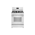 Frigidaire FCRG3052BW 30" Freestanding Gas Range with 5 Sealed Burners, 5.1 cu. ft. Oven Capacity, Continuous Edge-to-Edge Grates (White)