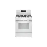 Frigidaire FCRG3062AW 30" Gas Range with 5 Sealed Burners, 5.1 cu. ft. Oven Capacity, Steam Clean (White)