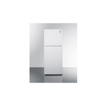 Summit FF1088WIM 24" Top Freezer Refrigerator with 10.1 cu. ft. Total Capacity, Factory-Installed Icemaker, Frost Free Operation and Humidity Controlled Crispers (White)