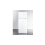 Summit FF1091WIM 24" Top Freezer Refrigerator with 9.8 cu. ft. Total Capacity, 3 Glass Shelves, Field Reversible Doors, Crisper Drawer, Frost Free Defrost, ADA Compliant, in White