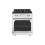 Forza FR304SE 30″ Professional Gas Range with 4 Burners, 5.2 cu. ft. Cavity, Infinito Grate System, MassimoBlu Hyper Broiler, in Stainless steel