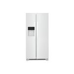 Frigidaire FRSS2323AW 33" Side by Side Refrigerator with 22.3 cu. ft. Capacity, EvenTemp, Bright LED Lighting, Energy Star (White)