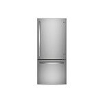 GE GDE21EYKFS 30" Bottom-Freezer Refrigerator with 21 cu. ft. Capacity, ENERGY STAR Rated and LED lighting (Fingerprint Resistant Stainless Steel)