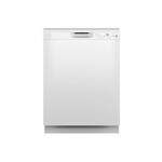 GE GDF550PGRWW 24" Built-In Full Console Dishwasher with 14 Place Settings, Dry Boost, Energy Star (White)