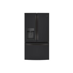 GE GFE28GELDS 36" French Door Refrigerator with 27.7 Cu. Ft., ENERGY STAR Rated, Showcase LED Lighting and Space-Saving Icemaker (Black Slate)