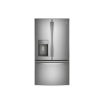 GE GFE28GYNFS 36" French Door Refrigerator with 27.7 Cu. Ft., ENERGY STAR Rated, Showcase LED Lighting and Space-Saving Icemaker (Fingerprint Resistant Stainless Steel)