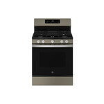 GE GGF600AVES 30" Freestanding Smart Gas Convection Range with 5 Burners, 5.3 cu. ft. Capacity, No Preheat Air Fry and EasyWash Oven Tray (Slate)