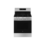 GE GGF600AVSS 30" Freestanding Smart Gas Convection Range with 5 Burners, 5.3 cu. ft. Capacity, No Preheat Air Fry and EasyWash Oven Tray (Stainless Steel)