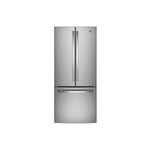 GE GNE21FYKFS 30" French Door Refrigerator with 20.8 Cu. Ft. Capacity, ENERGY STAR Rated and LED Lighting in Fingerprint Resistant Stainless Steel