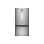 GE GNE25JYKFS 33" French Door Refrigerator with 24.7 Cu. Ft. Capacity, ENERGY STAR Rated, Internal Water Dispenser and Factory-Installed Icemaker (Fingerprint Resistant Stainless Steel)