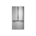 GE GNE27JYMFS 36" French Door Refrigerator with 27 Cu. Ft. Capacity, Internal Water Dispenser, Factory-Installed Icemaker, Energy Star (Fingerprint Resistant Stainless Steel)