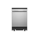 GE GPT225SSLSS 24" Portable Dishwasher with 12 Place Settings, ENERGY STAR Rated and Sanitize Cycle (Stainless Steel)