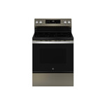 GE GRF600AVES 30" Smart Freestanding Electric Convection Range with 5 Elements, 5.3 cu. ft. Capacity, No Preheat Air Fry and EasyWash Oven Tray (Slate)