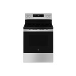 GE GRF600AVSS 30" Smart Freestanding Electric Convection Range with 5 Elements, 5.3 cu. ft. Capacity, No Preheat Air Fry and EasyWash Oven Tray (Stainless Steel)