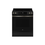 GE GRS600AVDS 30" Smart Slide-In Electric Convection Range with 5 Elements, 5.3 cu. ft., No Preheat Air Fry and EasyWash Oven Tray (Black Slate)