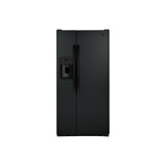 GE GSS23GGPBB 33" Side-By-Side Refrigerator with 23 Cu. Ft. Capacity, LED Lighting and External Dispenser (Black)