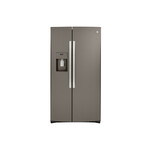 GE GSS25IMNES 36" Side-By-Side Refrigerator with 25.1 Cu. Ft. Capacity, Showcase LED Lighting and External Dispenser (Slate)