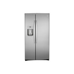 GE GSS25IYNFS 36" Side-By-Side Refrigerator with 25.1 Cu. Ft. Capacity, Showcase LED Lighting and External Dispenser (Fingerprint Resistant Stainless Steel)