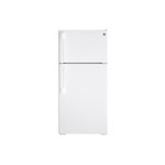 GE GTE16DTNRWW 28" Top Freezer Refrigerator with 15.6 Cu. Ft. Capacity, ENERGY STAR Rated and LED Lighting in White (Right Hinge)