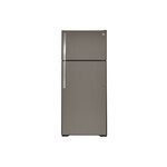 GE GTS18HMNRES 28" Top Freezer Refrigerator with 17.5 cu. ft. Capacity, LED Lighting, Edge-to-Edge Glass Shelves and Crisper (Slate)