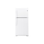 GE GTS19KGNRWW 30" Garage-Ready Top Freezer Refrigerator with 19.2 cu. ft. Capacity, LED Lighting and Crisper Drawer (White)