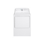 GE GTX33GASKWW 27" Gas Dryer with 6.2 cu. ft. Capacity, Up To 120 ft. Venting​ and Shallow Depth​ in White