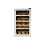 GE GVS04BQNSS 19" Wine Center and Beverage Center with 4.1 cu. ft., Five Genuine Oak Shelves and Interior Lighting in Stainless Steel