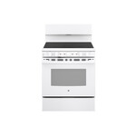 GE JB480DTWW 30" Freestanding Electric Range with 4 Elements, 5 cu. ft. Capacity Oven, Self-Clean, Storage Drawer and Dual-Element Bake (White)