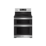 GE JBS86SPSS 30" Freestanding Electric Double Oven Convection Range with 5 Elements, 6.6 cu. ft. Total Capacity, and No-Preheat Air Fry in Stainless Steel