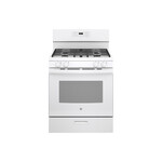 GE JGBS61DPWW 30" Freestanding Gas Range with 4 Burners, 4.8 cu. ft. Oven Capacity, Continuous Grates and Broiler Drawer (White)