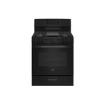 GE JGBS66DEKBB 30" Freestanding Gas Range with 5 Burners, 5 cu. ft. Capacity Oven, Steam Clean and Broiler Drawer (Black)