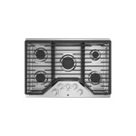 GE JGP5030SLSS 30 inch Gas Cooktop with 5 Burners, Dishwasher-Safe Grates and MAX Burner System in Stainless Steel