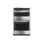 GE JK3800SHSS 27" Built-In Combination Microwave/Thermal Wall Oven with 6 cu. ft. Total Capacity, Self Clean Lower Oven and Sensor Cook Upper Oven in Stainless Steel