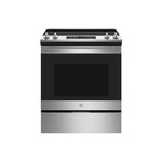 GE JS645SLSS 30" Slide-In Electric Range with 4 Elements, 5.3 cu. ft. Capacity, Self Clean Oven and Storage Drawer in Stainless Steel