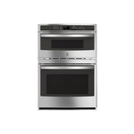 GE JT3800SHSS 30" Built-In Combination Microwave/Thermal Wall Oven with 6.7 cu. ft. Total Capacity, Self-clean with Steam Clean and Sensor Cooking in Stainless Steel